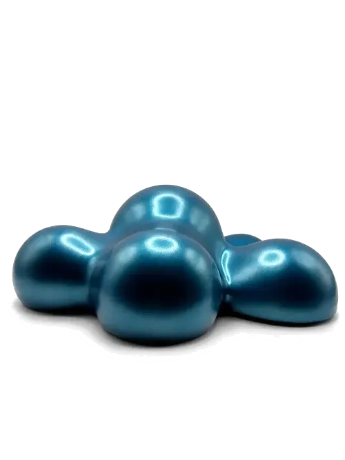The Blob. — a low petrol-blue form with four rounded lobes